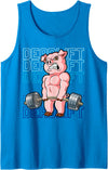 Bodybuilding Gifts Pig Gym Weight Training Deadlift Tank Top - Sapphire Blue