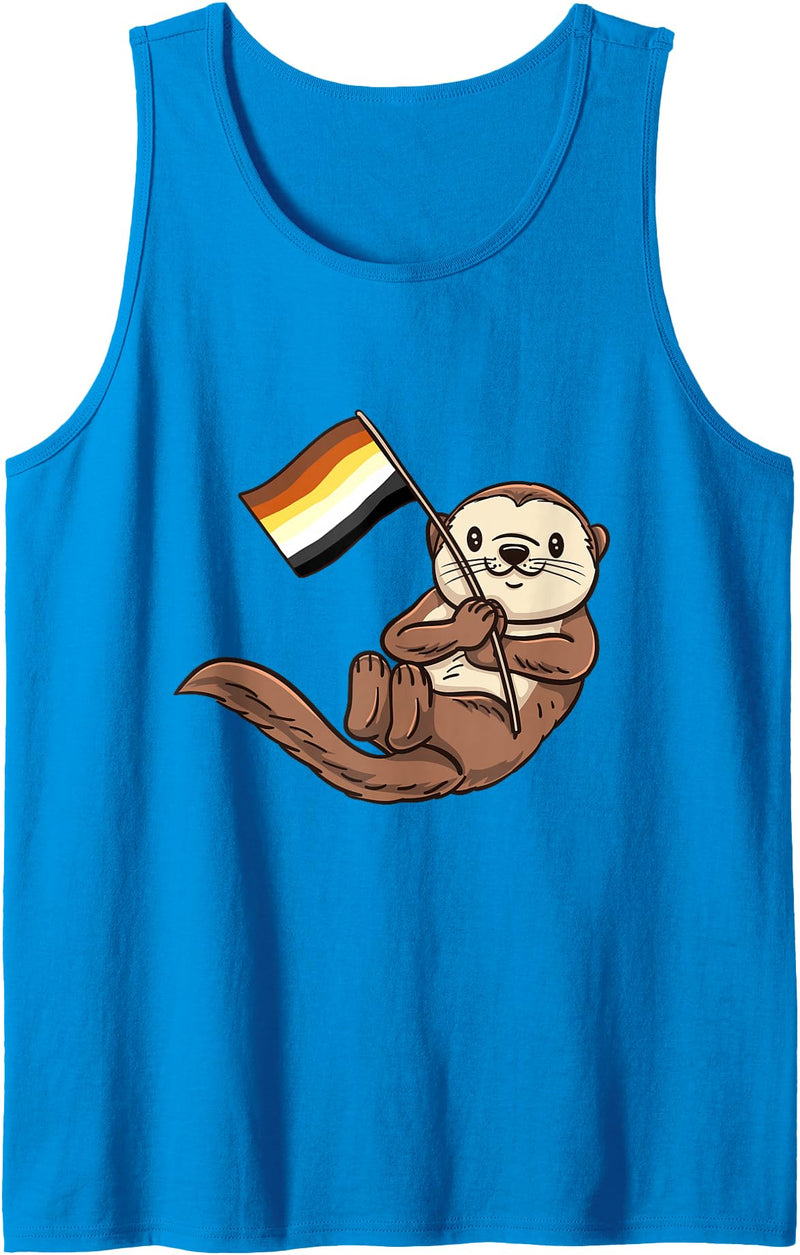 Gay Bear Sea Otter Gay Bear Pride Tank Top - Sapphire Blue