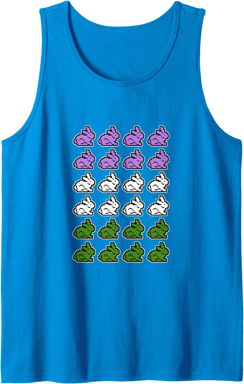 Flag Colors Rabbit Tank Top in Sapphire Blue