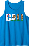 California Republic Flag Souvenir Novelty Gift California Flag Cali Home Love Men Women Kids Tank Top - Sapphire Blue