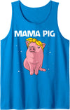 Cool Pig Gift Pig Lover Stuff & Accessories Cute Pig Art For Women Girls Mom Pig Farmer Hog Swine Lover Tank Top - Sapphire Blue