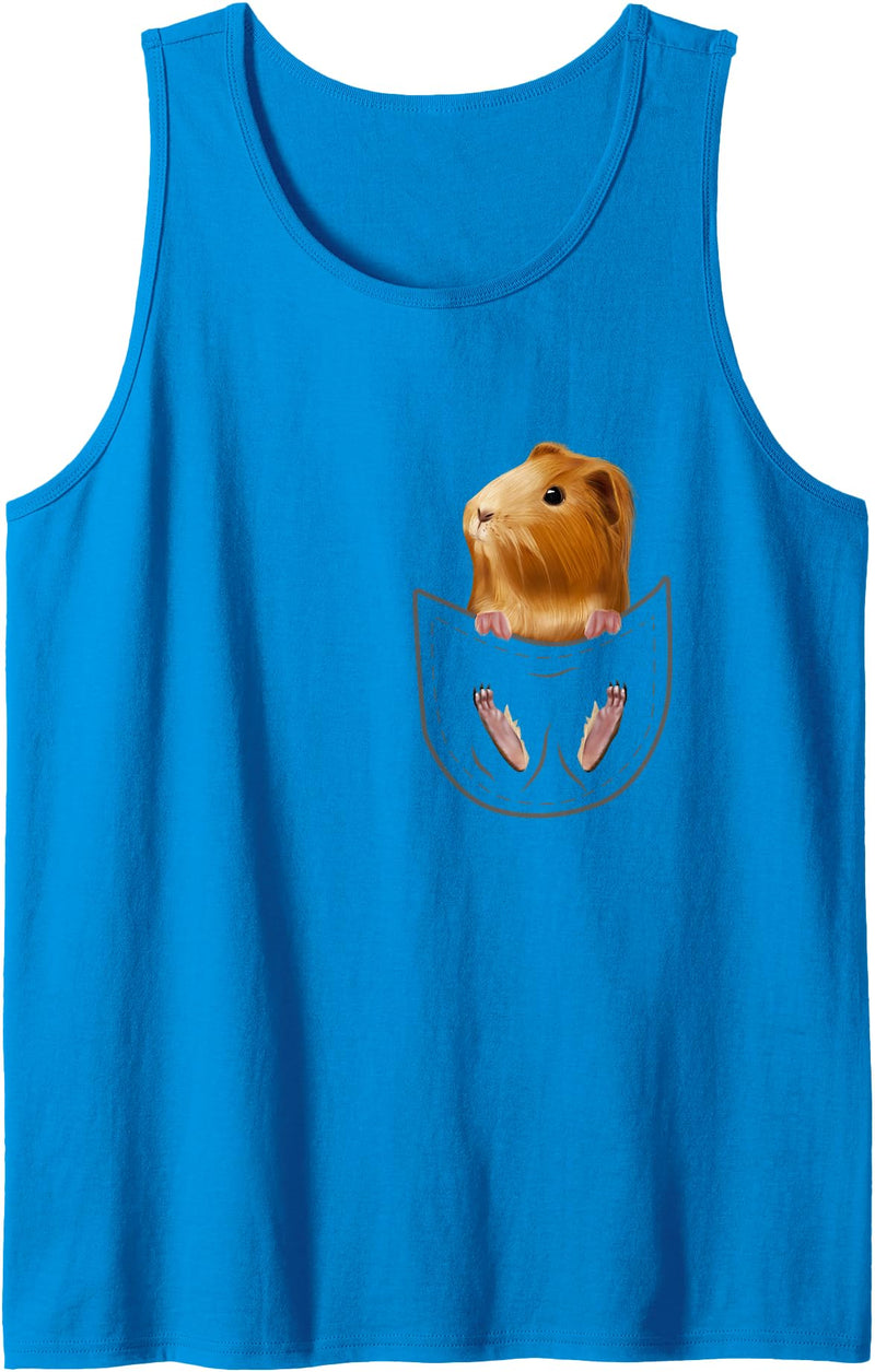 Funny Cavy Breeder Guinea Pig Accessories Clothes Cute Pocket Guinea Pig Lover Owner Stuff Peeg Cavy Piggy Tank Top - Sapphire Blue