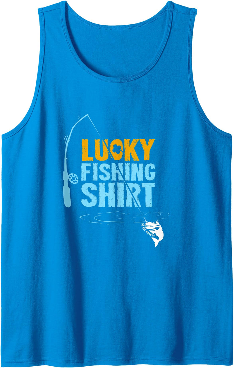 Lucky Fishing Apparel This Is My Lucky Fishing Fisherman's Favorite Artwork Tank Top - Sapphire Blue