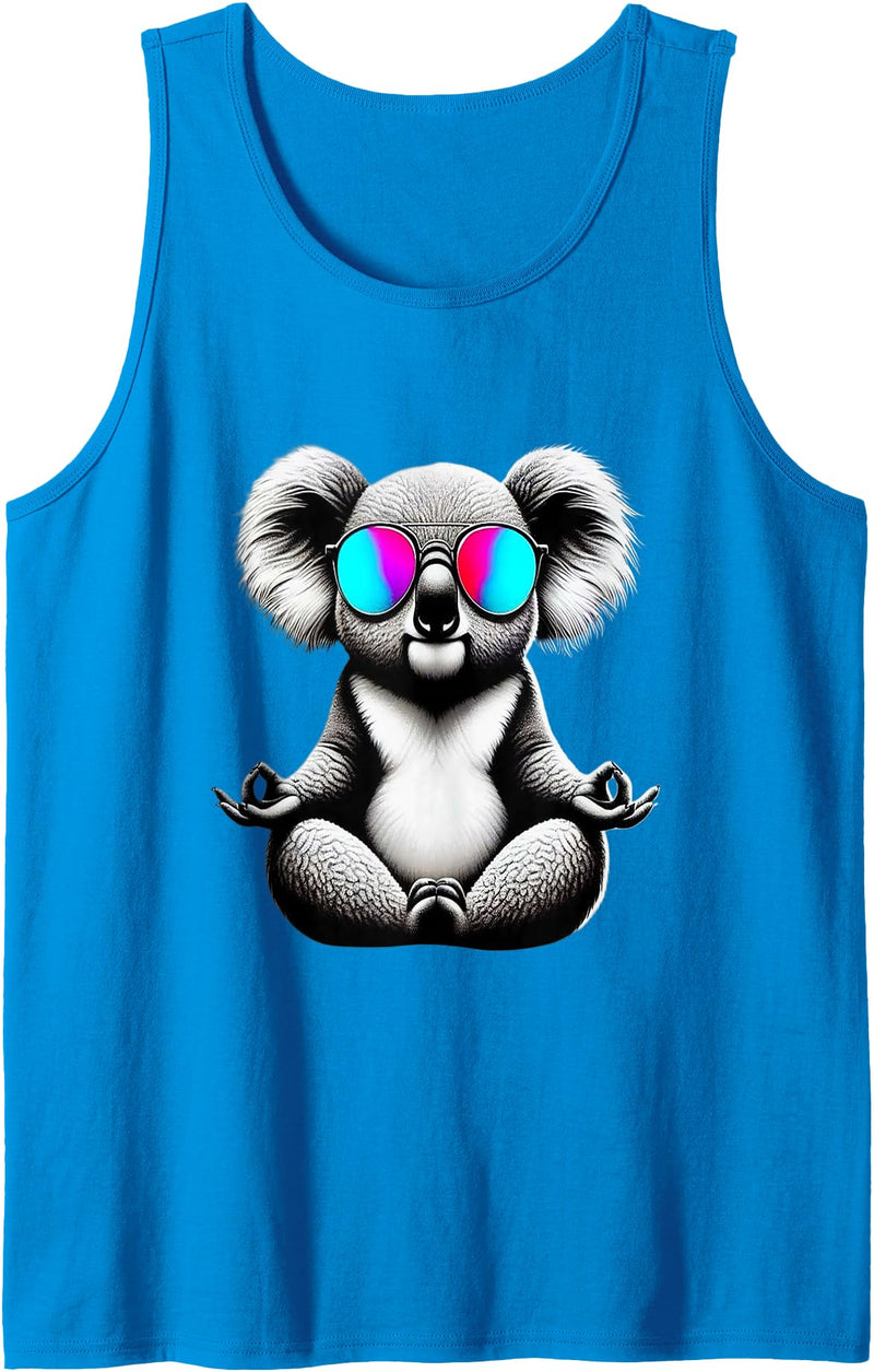 Koala bear yoga pose Designs Koala Bear Yoga Pose Tank Top - Sapphire Blue
