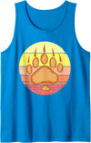 Bearpaw National Park bearpaws Papa Bear Paw Wildlife Tank Top - Sapphire Blue