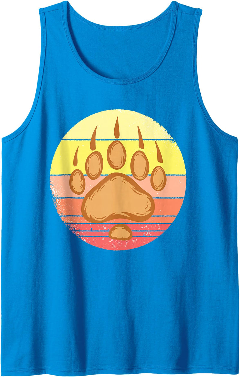 Bearpaw National Park bearpaws Papa Bear Paw Wildlife Tank Top - Sapphire Blue