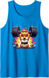 Strong Gym Hamster Weightlifting Barbell Power Tank Top - Sapphire Blue