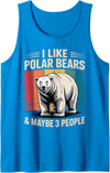 Polar Bear Gift Polar Bear Accessories & Stuff Cute Polar Bear Art for Men Women Kids Arctic Polar Bear Tank Top - Sapphire Blue