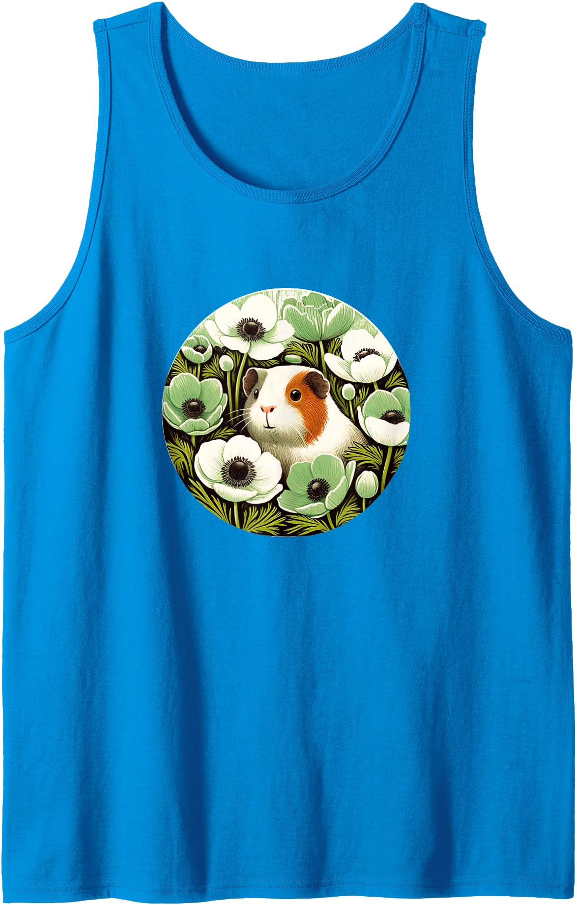 Guinea pig flower Snugg Guinea pig flowers Green Anemone Tank Top - Sapphire Blue