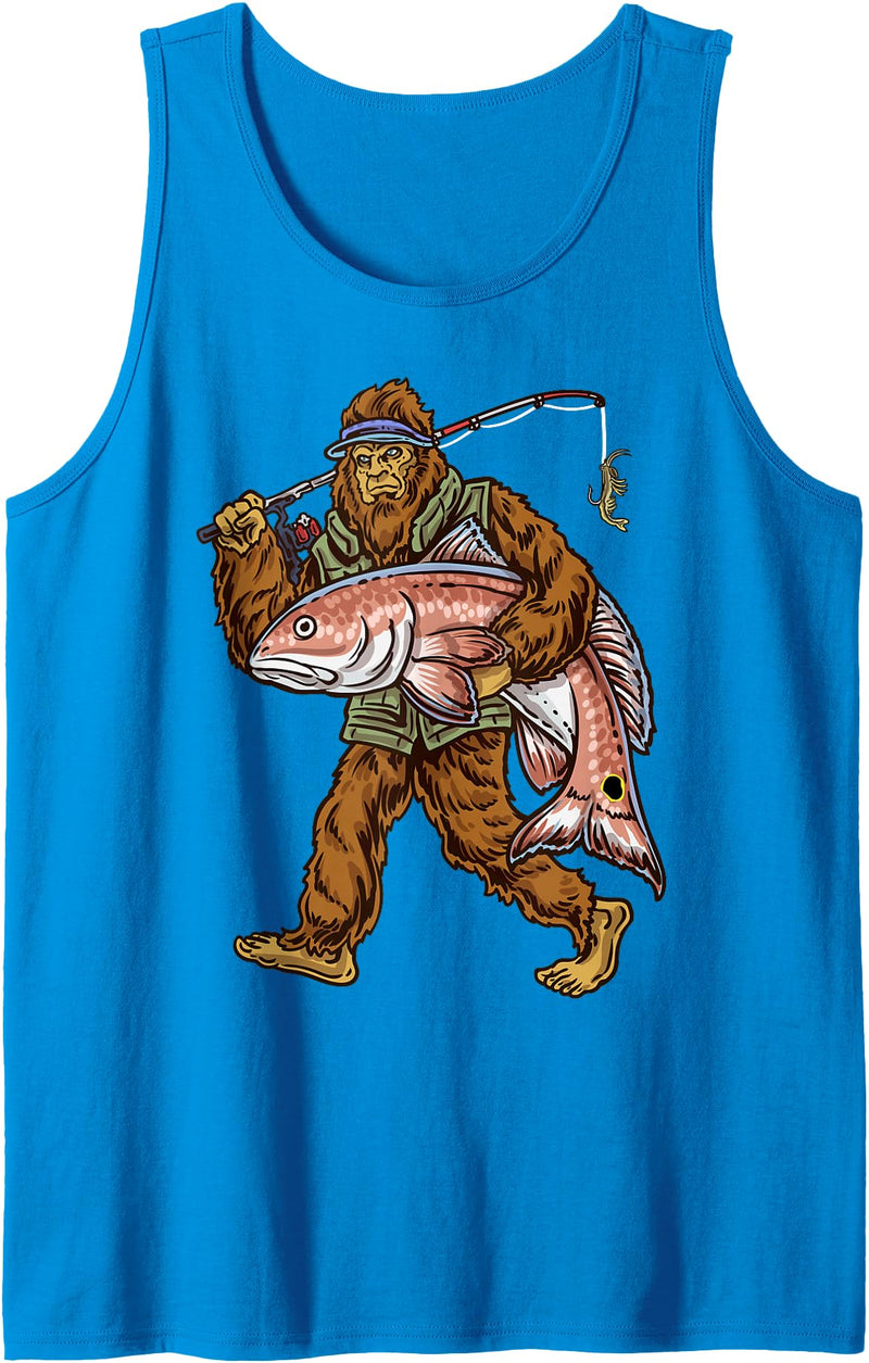 Northern Outdoors Redfish Collection Redfish Fishing Hunting Bigfoot Fishermen Tank Top - Sapphire Blue