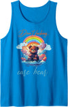 Don't fucking care bear tees Don't fucking care bear Tank Top - Sapphire Blue
