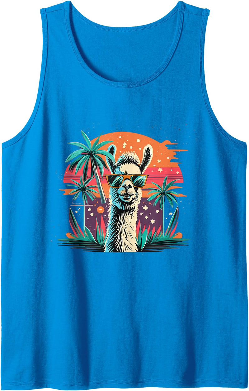 Alpaca breeder Alpaca Alpaca Retro Alpaca Lama Alpaca Liebhaber Alpaca Tank Top - Sapphire Blue