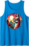 Peruvian Trip And Llama Peru Vacation Alpaca At Machu Picchu in Peru Tank Top - Sapphire Blue
