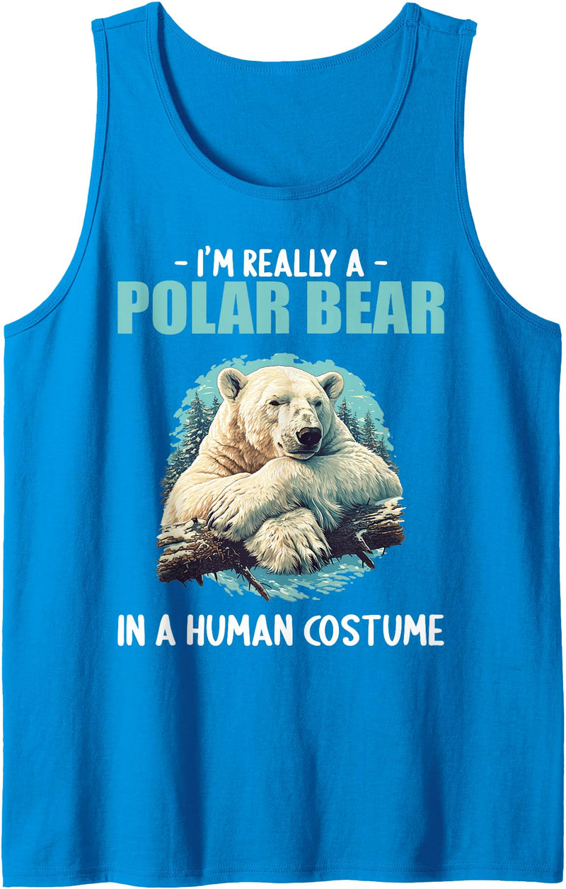 Polar Bears Polar Bear Lovers Shop Polar Bears Polar Bear Tank Top - Sapphire Blue
