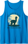 Alpaca Designs For Llama Lovers Alpaca Funny Vintage Alpaca Cool Llama Lover Tank Top - Sapphire Blue