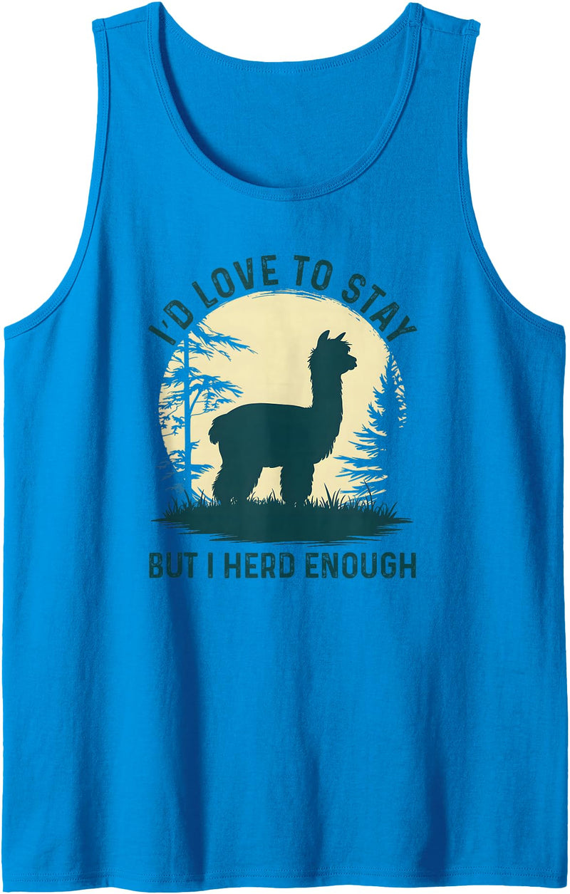 Alpaca Designs For Llama Lovers Alpaca Funny Vintage Alpaca Cool Llama Lover Tank Top - Sapphire Blue