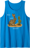 Animal Series. Black Tailed Jackrabbit Tank Top in Sapphire Blue