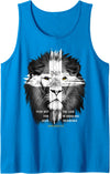 Check out my other Religion T-shirts Lion Cross Jesus Christian Lord God Believer Tank Top - Sapphire Blue