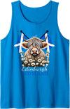 Highland Cow Designs Matching Family Mom Dad Kids Edinburgh Scotland Highland Cow Scottish Ancestry Vacation Tank Top -