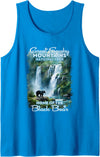 Savvy Designs Stl Great Smoky Mountains National Park Home Of The Black Bear Tank Top - Sapphire Blue