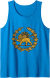 Persian Fine Arts Shir o Khorshid, Lion and Sun, Symbol of Persia Tank Top - Sapphire Blue