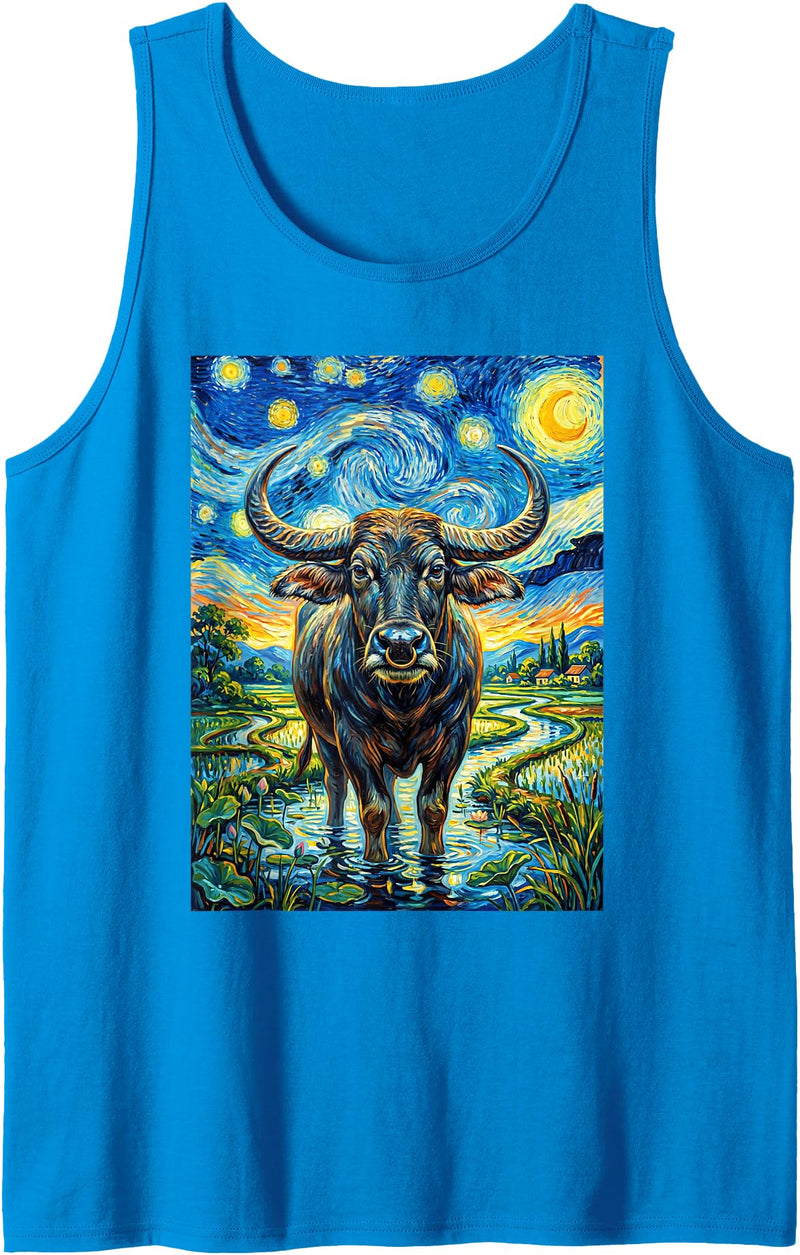 Water Buffalo Design Water Buffalo Tank Top - Sapphire Blue