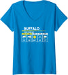 Buffalo 5 Days Forecast Tees Womens Buffalo 5 Days Forecast V-Neck T-Shirt - Sapphire Blue