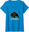 Buffalo High School, Buffalo, WY 82834 Women's Buffalo High School WY Logo Baseball V-Neck T-Shirt - Sapphire Blue