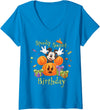 Women's Disney Mickey Mouse Halloween Spooky Sweet Birthday Party V-Neck T-Shirt - Sapphire Blue