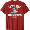 SALTY JOES Salty Joe's - Let's Get Hammered Lightweight, Graphic T-Shirt - size chart
