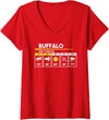 Buffalo 5 Days Forecast Tees Womens Buffalo 5 Days Forecast V-Neck T-Shirt - Red