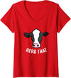 Cute Cow Animal Gifts Womens Funny Cow Farming Gift For Cow Farmer Herd That V-Neck T-Shirt - Red