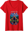 Wildlife Preserve Grand Teton Grizzly Bear Gifts Womens Grizzly 399 Bear Lovers Queen Of The Tetons National Park V-Neck T-Shirt - Red