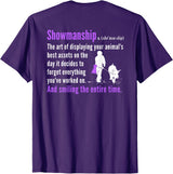 Show Pig T-Shirt Show Pig Showmanship Shirt Livestock Showing Back Print T-Shirt - Purple