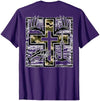 Camo Cross Fishing Faith Christian 2 Sided Hunting Fishing Cross Camo Faith Christian Fisherman Hunter T-Shirt - size chart