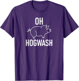 Pig One Liners, Quotes, Sayings, Gift Ideas Pig Pun Oh Hogwash, Funny, Joke, Sarcastic, Family T-Shirt - Purple