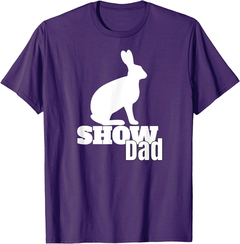 Show Dad Rabbit County Fair Livestock T-Shirt in Purple