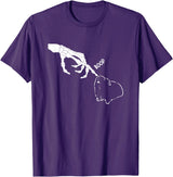 Guinea Pig Boop Skeleton Halloween Boys Girls Guinea Pig Scary Skeleton Hand Boop Funny Spooky Halloween T-Shirt - Purple