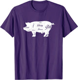LGBTQIA+ Power Design Nasty Hungry Dirty Pig Design - Fun Gay Pig Pride - LGBTQIA+ T-Shirt - Purple