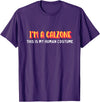 Seasonalitees I'm a calzone this is my human costume halloween T-Shirt - Purple