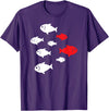Gifts Fish Owners and Aquarists Co. Swim Against The Tide Fish Tank Fishing Fisherman Aquarium T-Shirt - Purple