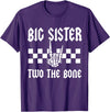 Halloween 2 Years Old Bday Rock Family Matching Big Sister Two The Bone Skeleton Hand 2nd Birthday Boy Girl T-Shirt - Purple