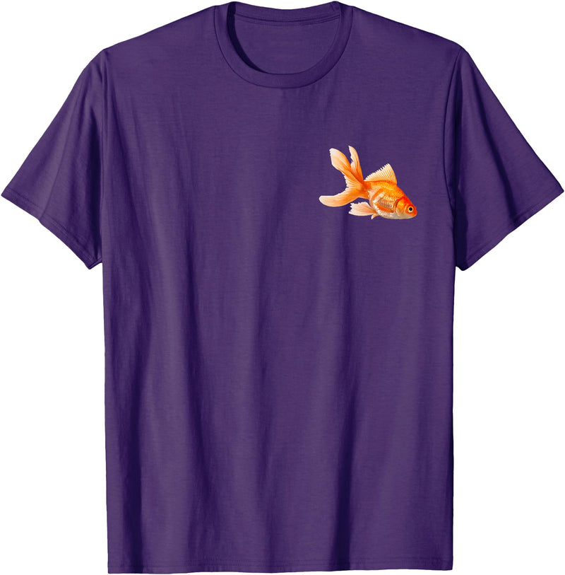 Goldfish Tank Goldfish Bowl Fish Fantail Goldfish Freshwater Aquarium T-Shirt - Purple