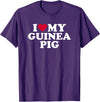 I love my guinea pig T-Shirt - Purple