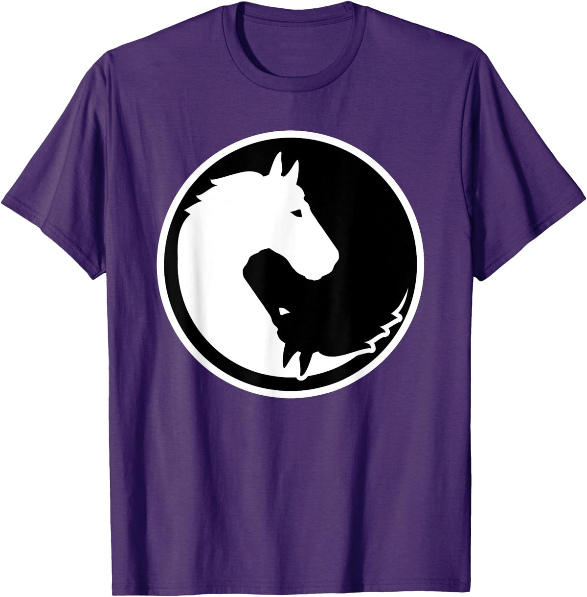 Horse gifts Horse yin and yang T-Shirt - Purple