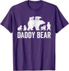 Funny Bear Shirts For Men & Women Clothing Co Daddy Bear Fathers Day Shirts, Funny Six Cub Kids Dad T-Shirt - Purple
