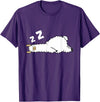Sleeping Animals Tees And Gifts Llama Sleeping Tired Llama Pajama Love Llamas T-Shirt - Purple