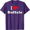 I Love Buffalo City NY Hometown Matching Classic T-Shirt - Purple