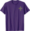 Camo Cross Fishing Faith Christian 2 Sided Hunting Fishing Cross Camo Faith Christian Fisherman Hunter T-Shirt - Purple