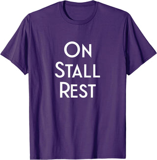 Get Well Horse Gifts for Equestrians & Horselovers Get Well Horse Gifts On Stall Rest T-Shirt - Purple